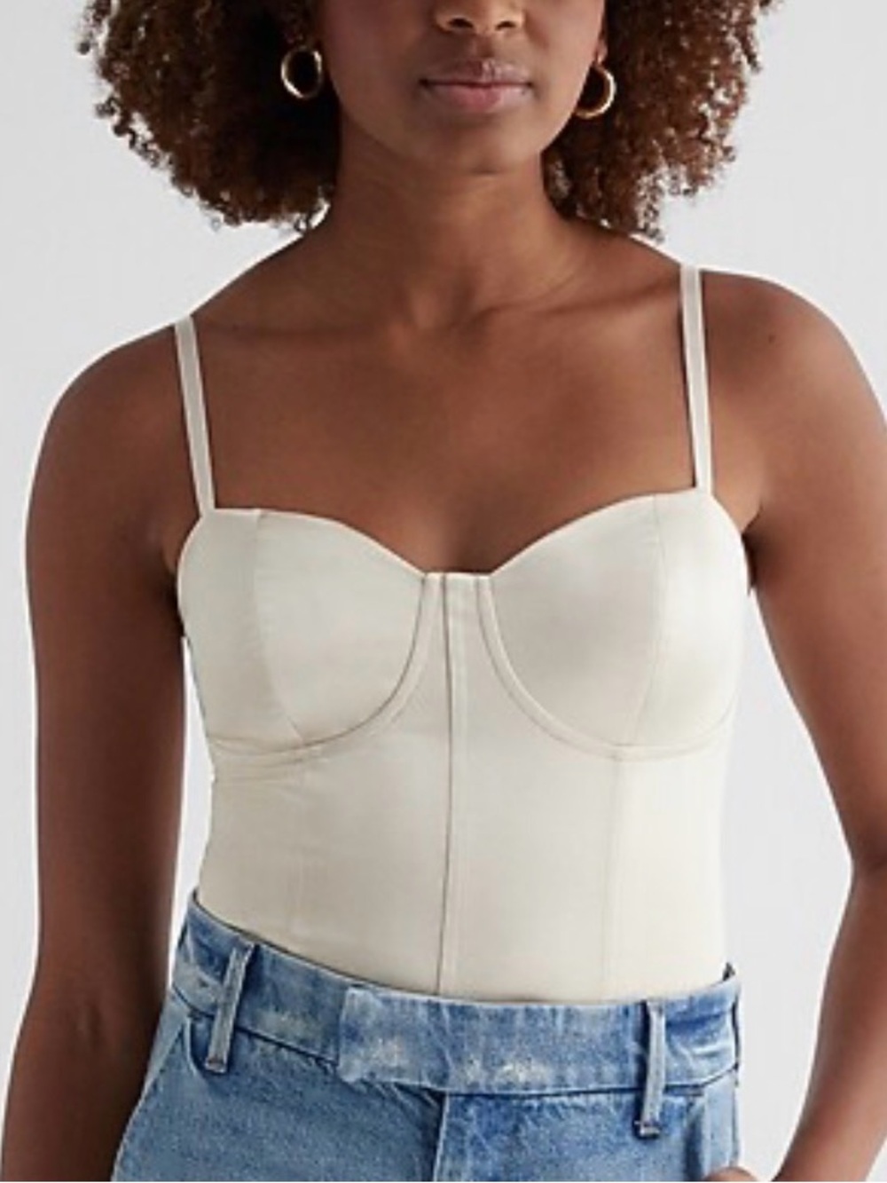 Express Cream Bustier Cami